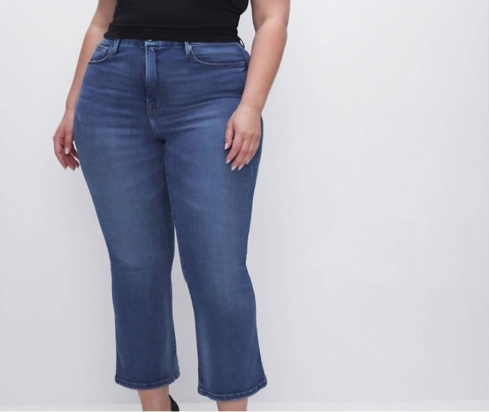 Good American Always Fits Good Legs Crop Mini Boot Jean Sz 14-18